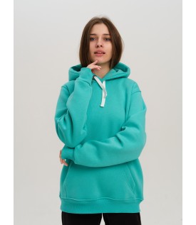 Толстовка женская кенгуру мятная
