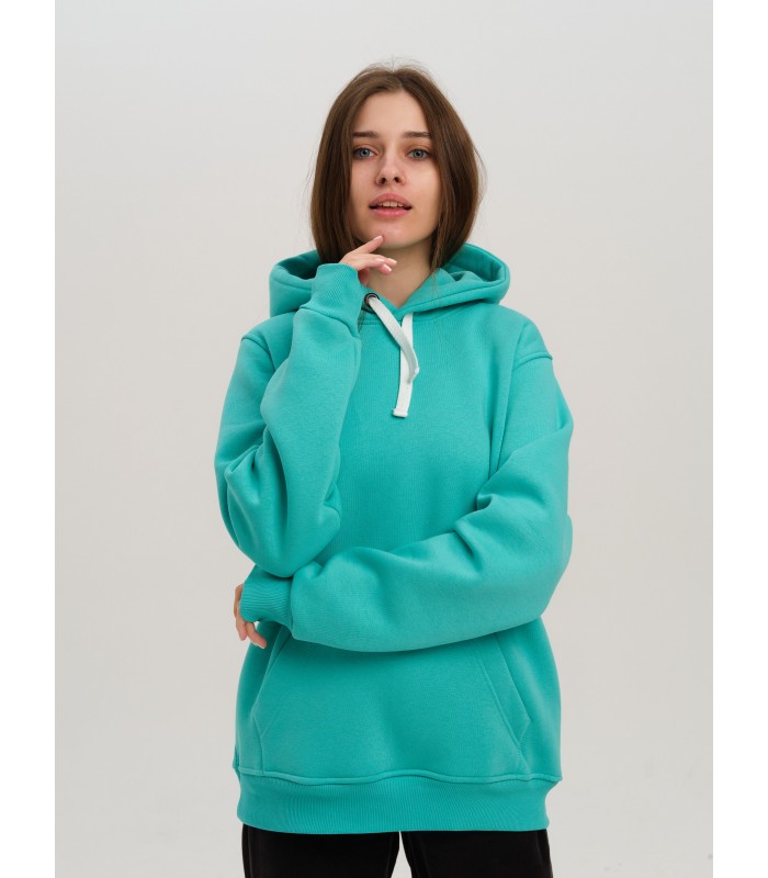 Толстовка женская кенгуру мятная