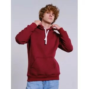 Толстовка мужская кенгуру вишневая