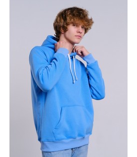 Толстовка мужская кенгуру голубая