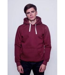 Толстовка мужская кенгуру бордовая