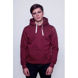 Толстовка мужская кенгуру бордовая