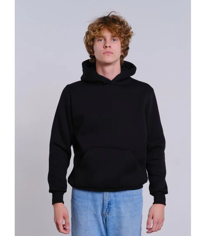 Толстовка унисекс кенгуру черная
