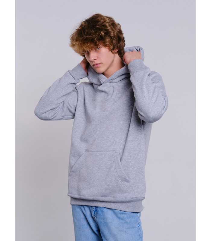 Толстовка мужская кенгуру серый меланж