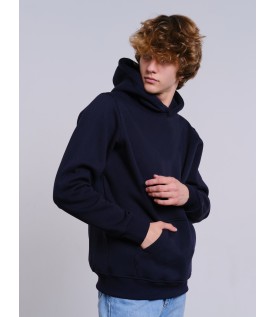 Толстовка мужская кенгуру темно-синяя 