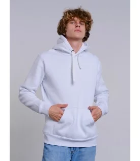 Толстовка унисекс кенгуру белая