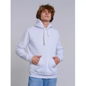 Толстовка унисекс кенгуру белая