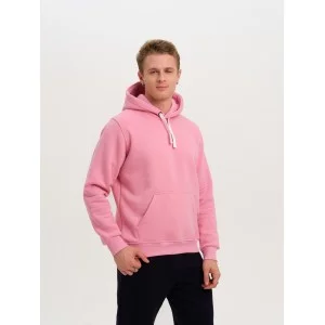 Толстовка мужская кенгуру розовая