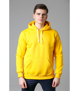 Толстовка мужская кенгуру желтая