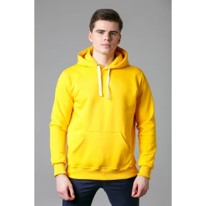 Толстовка мужская кенгуру желтая