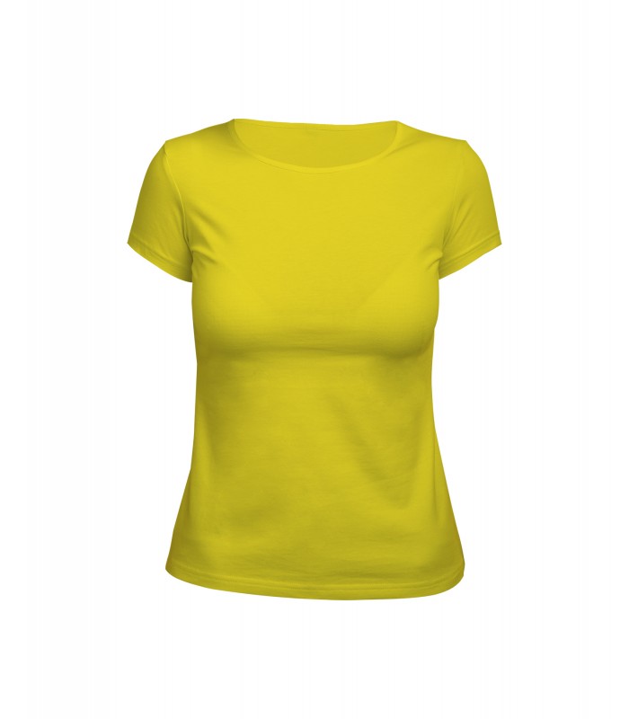 Футболка женская желтая (стрейч)