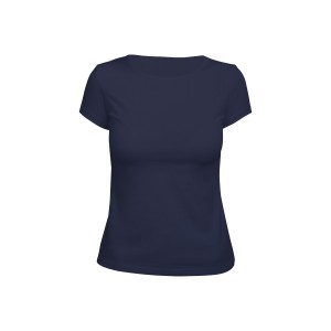 Футболка женская темно-синяя (стрейч)