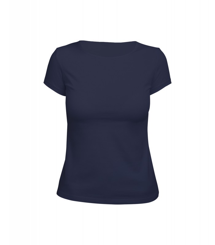 Футболка женская темно-синяя (стрейч)