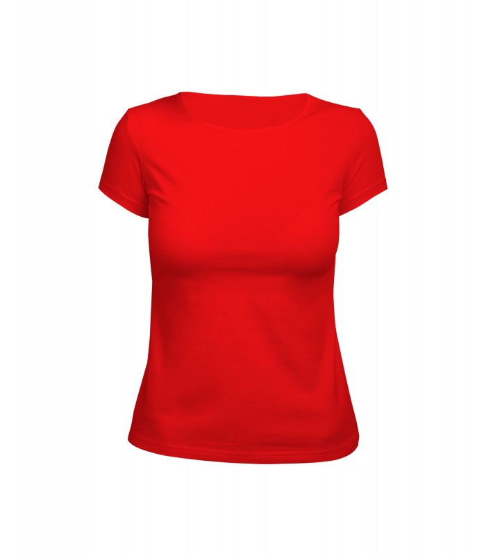 Футболка женская красная (стрейч)