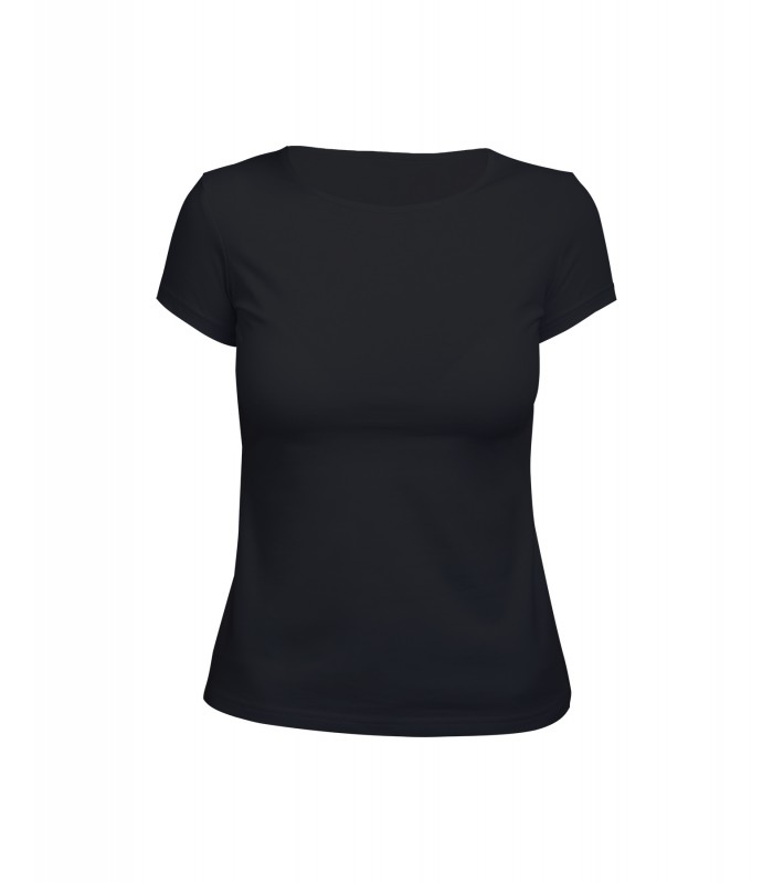 Футболка женская черная (стрейч)