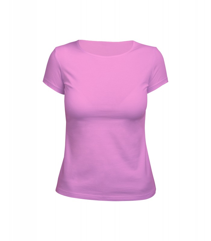 Футболка женская розовая (стрейч)