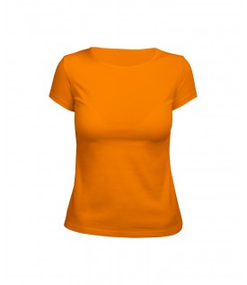 Футболка женская оранжевая (стрейч)