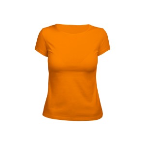 Футболка женская оранжевая (стрейч)