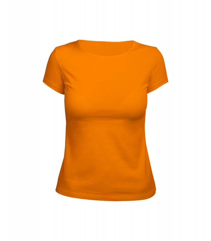 Футболка женская оранжевая (стрейч)