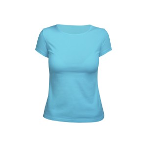 Футболка женская голубая (стрейч)